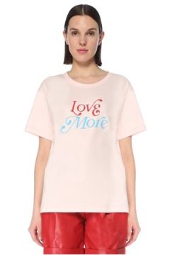 Philosophy di Lorenzo Serafini Kadın Love More Pembe Bisiklet Yaka T-shirt S EU(127770421)