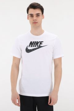 Nike M Nsw Camo Ss Tee Erkek T-Shirt Beyaz(127364367)