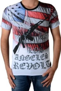 T-shirt Celebry Tees Gun America / Rouge(127907737)