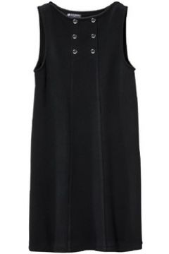Robe Petit Bateau Robe Femme 3 Boutons en Molleton Fleece Noir(127873803)